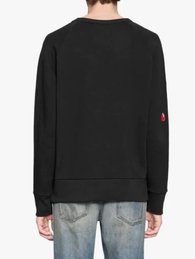 Shop Gucci Spiritismo  Logo Cotton Sweatshirt In Black