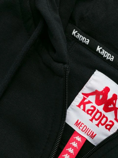 Shop Kappa Logo Tape Sports Jacket In 989 Black Black