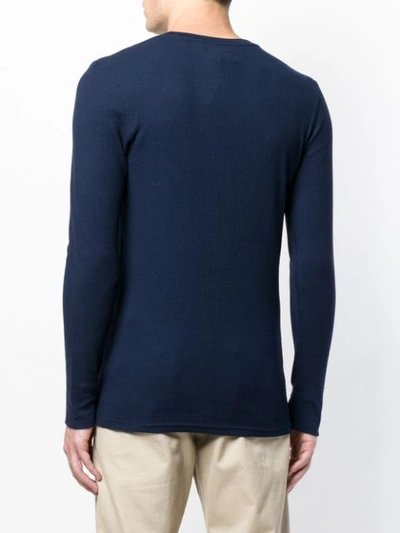 Shop Polo Ralph Lauren Logo Sweater In Blue
