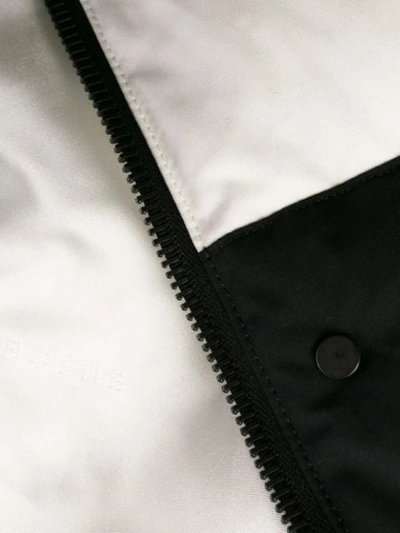 Shop Buscemi Colour Block Padded Coat In Black ,white