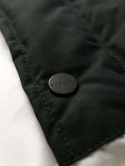 Shop Buscemi Colour Block Padded Coat In Black ,white