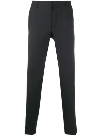 Shop Prada Slim Tailored Trousers In Black