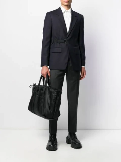 Shop Prada Slim Tailored Trousers In Black
