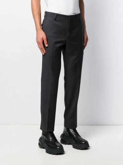 Shop Prada Slim Tailored Trousers In Black