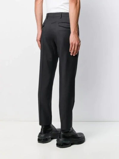 Shop Prada Slim Tailored Trousers In Black