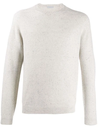Shop Malo Crew-neck Knit Sweater In White