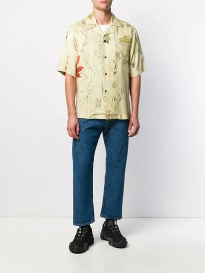 Shop Acne Studios Botanical Print Shirt In Neutrals