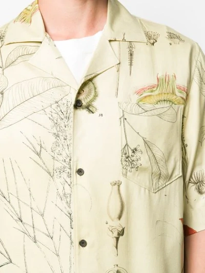 Shop Acne Studios Botanical Print Shirt In Neutrals