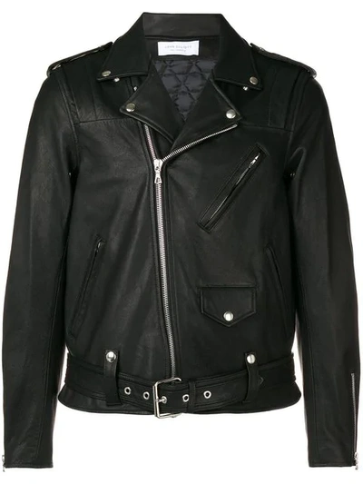Shop John Elliott Boxy Biker Jacket In Black