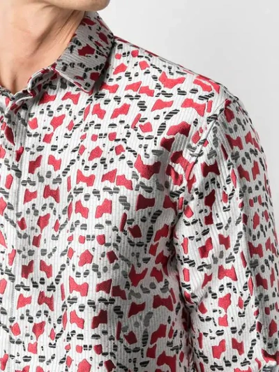 Shop Haider Ackermann Printed Shirt In Silver