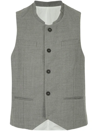 Shop Bergfabel Boxy Waistcoat - Grey