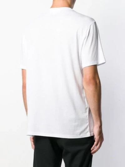 Shop Neil Barrett Contrast Print T-shirt In White