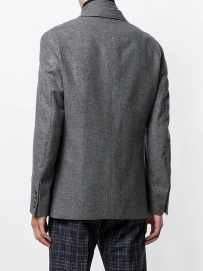 Shop Hackett Zip Blazer In Grey
