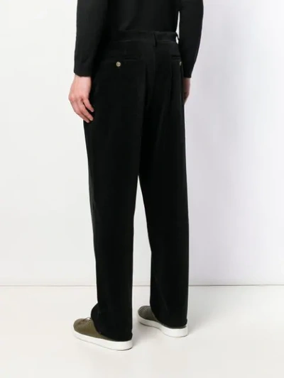 Shop Digawel Dropped Crotch Trousers In Black