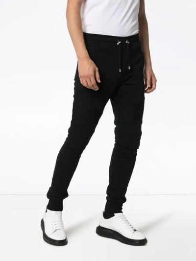 Shop Balmain Slim-leg Track Pants In Black