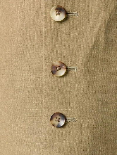 LARDINI LAPEL-BUTTON WAISTCOAT - 大地色