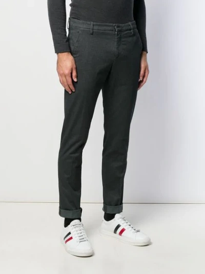 Shop Dondup Slim Fit Chinos In Grey