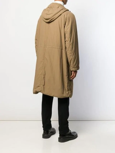 Shop Barena Venezia Hooded Parka Coat In Neutrals