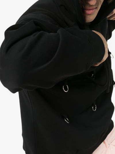 Shop Raf Simons Ring-embellished Hoodie In Black