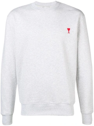 Shop Ami Alexandre Mattiussi 'ami De Coeur' Sweatshirt - Grau