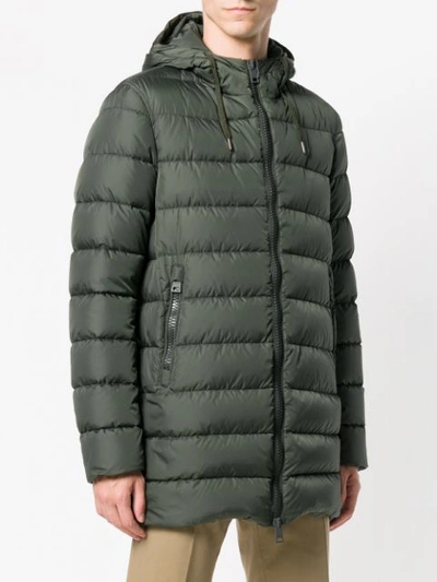 Shop Herno Padded Coat - Green