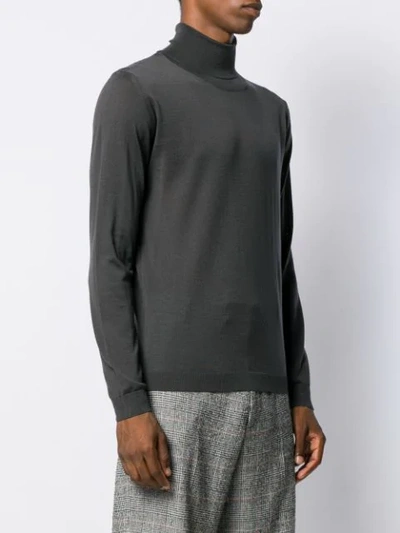 Shop Roberto Collina Turtle Neck Sweater In Grey