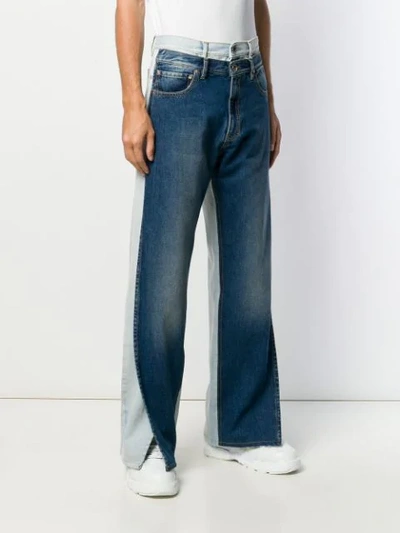 Shop Maison Margiela Décortiqué Bootcut Jeans In Blue