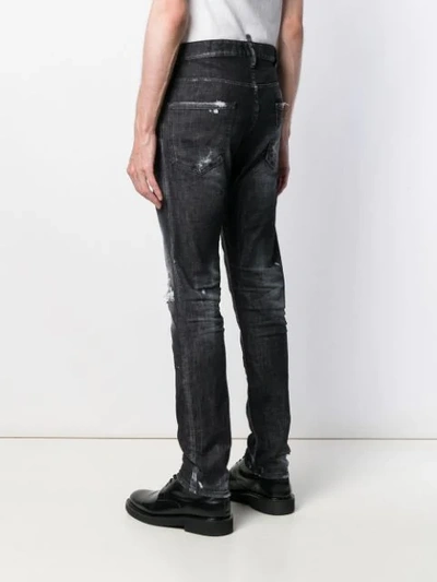 Shop Dsquared2 Distressed Cool Guy Jeans In Black