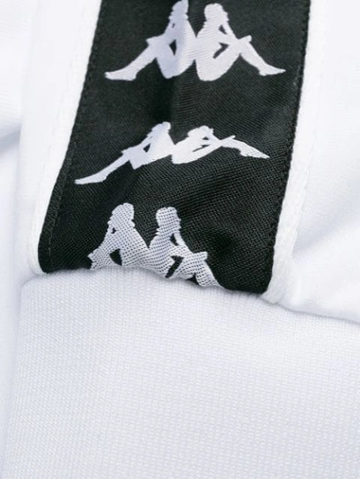 Shop Kappa Logo Tape Sport Jacket In C89 White-black