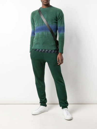 Shop The Elder Statesman Knit Tie-dye Sweater In Green