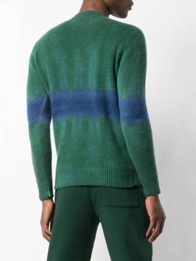 Shop The Elder Statesman Knit Tie-dye Sweater In Green