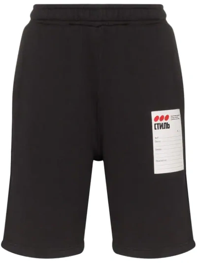 Shop Heron Preston Brand-label Track Shorts In Black