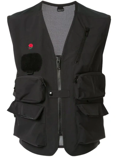 Shop Undercover Zipped-up Vest In Black