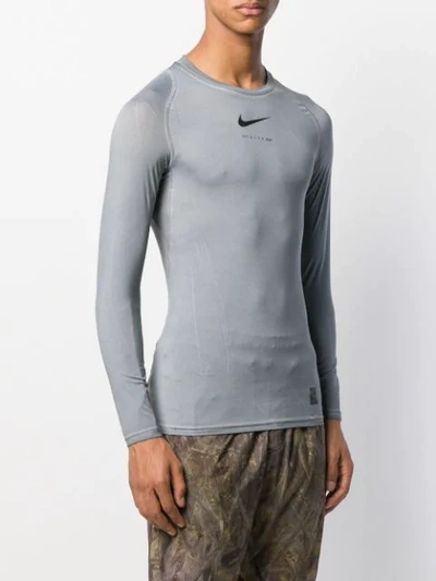Shop Alyx Long Sleeves T-shirt In Grey