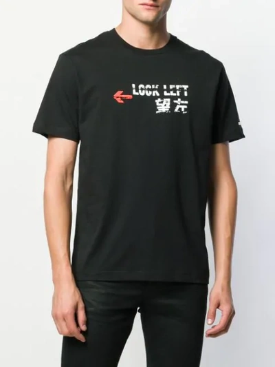 Shop Les Hommes Urban Look Left T-shirt In Black