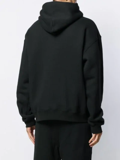 Shop Alexander Wang Logo Print Hoodie In Black