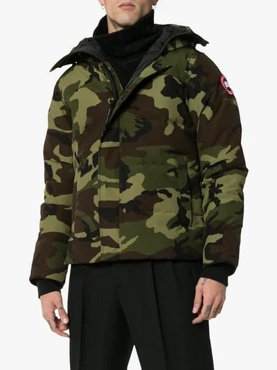 Shop Canada Goose Camouflage-print Padded Coat - Green