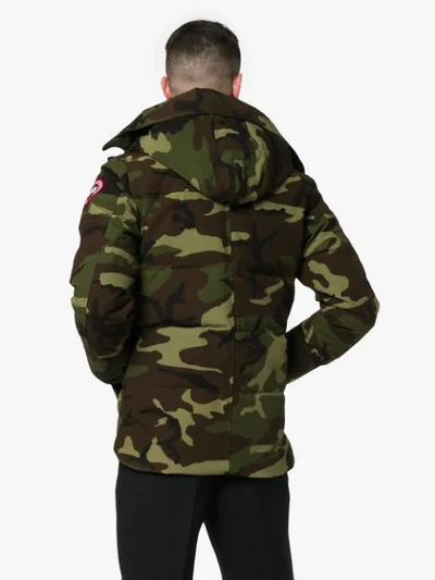 Shop Canada Goose Camouflage-print Padded Coat - Green