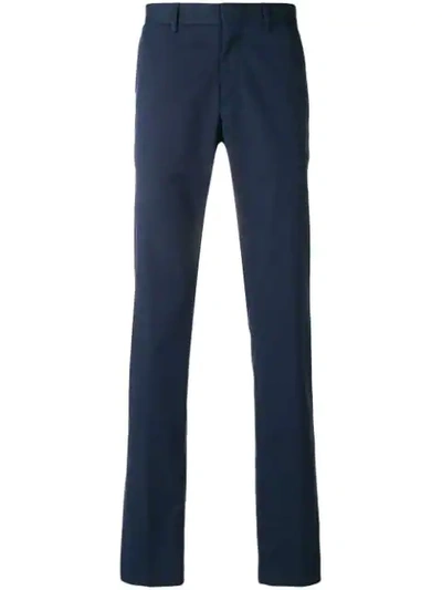 Shop Ermenegildo Zegna Classic Tailored Trousers - Blue