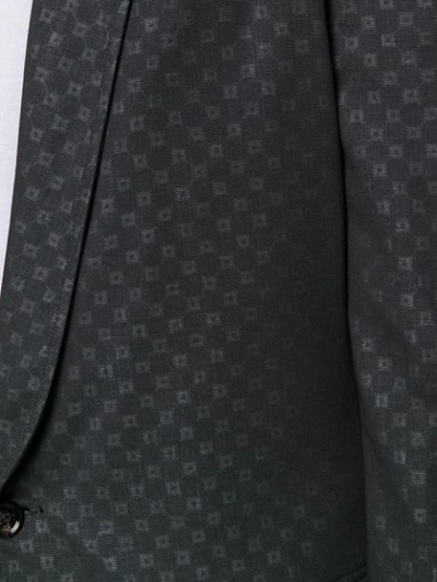 Shop Maison Margiela Geometric Pattern Blazer - Black