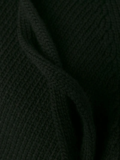 Kenzo Intarsia Knit Logo Hoodie In Black