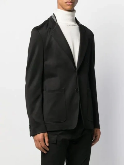 Shop Givenchy Patch Pocket Blazer In Black