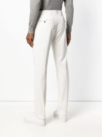 Shop Z Zegna Slim-fit Chinos In White