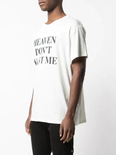 Shop Amiri 'heaven Don't Want Me' Printed T-shirt In White
