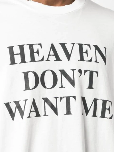 Shop Amiri 'heaven Don't Want Me' Printed T-shirt In White