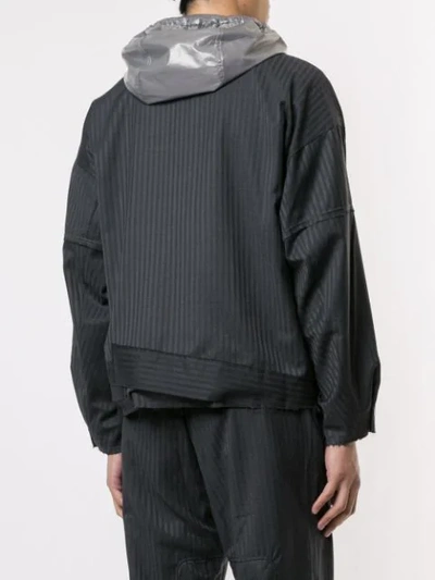 Shop Indice Studio Contrast Hood Jacket In Grey