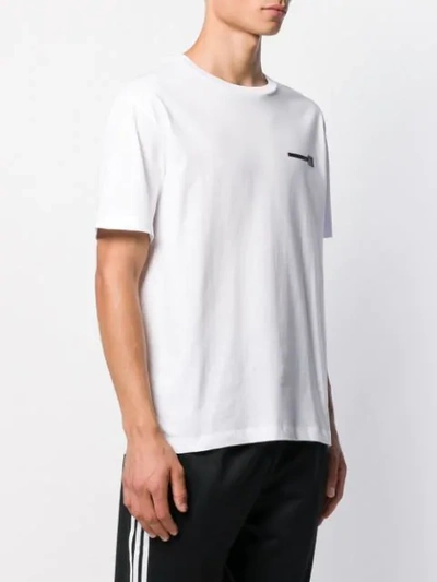 Shop Les Hommes Urban Logo Patch T-shirt In White
