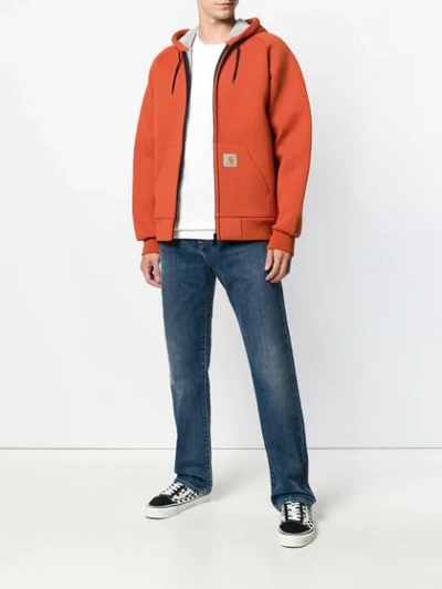 Shop Carhartt Active Hooded Jacket In Persimmon