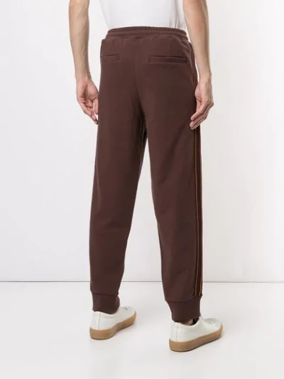 Shop Qasimi Canvas Trim Joggers In Brown