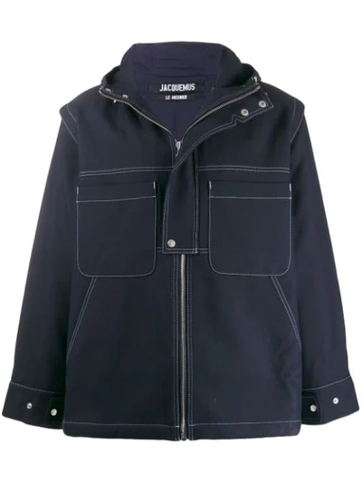 Shop Jacquemus La Veste Meunier Jacket In Blue